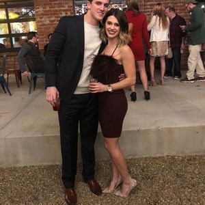 Burgundy fitted dress from Shop Hope’s. Size small